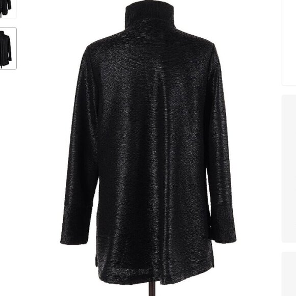 I.C. By Connie K jacket womens large Black Full Zip - Picture 3 of 10